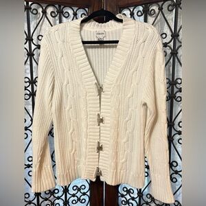 Chico's Bright White Toggle Cardigan